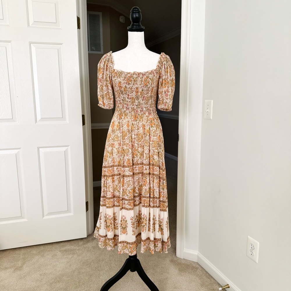 🌸 SPELL 🌸 Juniper Shirred Dress XS